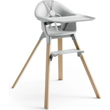Stokke Clikk Mama Sandalyesi, 3 Kademeli Ayar, 5 Nokta Emniyet Kemeri, Tepsi ve Ayak Desteği Dahil