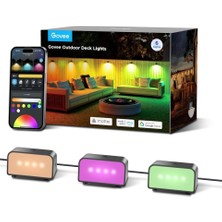 Govee Rgbıc Akıllı Dış Mekan Çit Işıkları 6'lı, IP65, Alexa Uyumlu, Müzik Senkron, 60 Sahne
