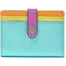 Kurt Geiger Leather Soft Wallet, Gökkuşağı Desenli Deri Cüzdan