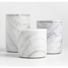 Crate & Barrel Fransız Mermer Kutu Seti, Modern ve Şık Tezgah Depolama