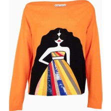 Alice and Olivia Kız Baskılı Uzun Kollu Tişört