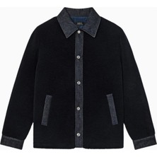 A.p.c Will Jacket Düz Kesim Klasik Yaka Raw Denim Detaylı Erkek Ceket