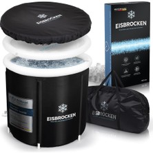 Eisbrocken 80 cm Katlanabilir Buz Banyosu, 350L, 5 Katmanlı Izolasyon, Spor ve Terapi Için
