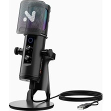 NearStream AM35U Rgb Işıklı USB Kondansatör Mikrofon Pop Filtreli Aı Gürültü Engelleyici
