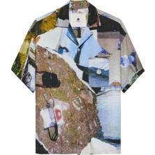 New Amsterdam Wıjk Shirt, Erkek Kısa Kollu Oversize Gömlek
