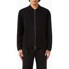 Selected Homme Pamuk Karışımlı Fermuarlı Ön Hırka, Organik Pamuk ve Geri Dönüştürülmüş Polyester