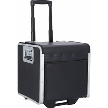 Alassio 37 cm 2 Tekerlekli Dayanıklı Pilot Çantası, Siyah, Alüminyum Çerçeve, Kilitlenebilir Sap