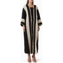 Beige Collection Işlemeli Abaya ve Sheila Hafif Dokusu ile Şık ve Rahat Tarzınızı Tamamlayın