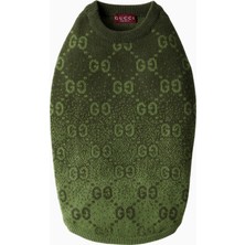 Gucci Italyan Tasarımı Gg Jakarlı Yün Köpek Kazağı