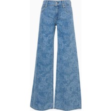 Alice and Olivia Paisley Desenli Bol Paça Jean