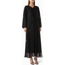 Rauaa Official Şık Dantelli Aplike Abaya ile Rahat ve Modest Tarzı Yakalayın