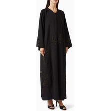 Rauaa Official Işlemeli Beştaş Abaya ile Şıklığı Yakalayın Modern Tasarım ve Zarif Detaylar