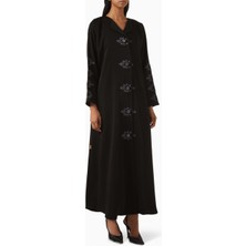 Rauaa Official Modern Işlemeli Abaya ile Şık ve Günlük Giyimde Zarafet Sağlayın