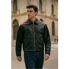 Yusk Oversize Erkek Deri Ceket