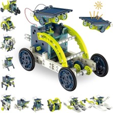 Acelife 12SI1 Arada Güneş Enerjili Robot Kiti, 8-12+ Yaş Çocuklar Için Dıy Yapı Oyuncağı, Stem Eğitim Seti