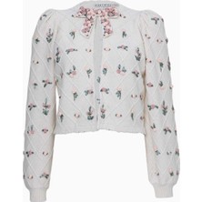 Alice and Olivia Çiçek Işlemeli Örgü Hırka