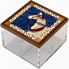 AYA THE ART OF LİVİNG Faras Accessory Box, Deri-Ceviz Ağacı Aksesuar Kutusu