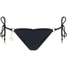 Agent Provocateur Malisa Siyah Bağcıklı Bikini Altı - Lüks Italyan Kumaş, Spf 50+, Hızlı Kuruyan, Modern Tasarım