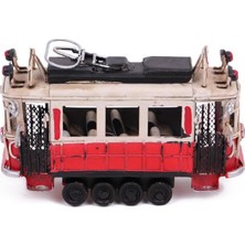 Dekoratif Metal Taksim Tramvay Küçük Vintage Biblo Hediyelik