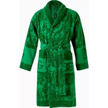 Dolce & Gabbana Casa Unisex Logo-Jacquard Bornoz, Pamuklu Havlu, Lüks, Rahat ve Şık