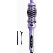 wavytalk Lila 38 mm Termal Saç Fırçası, Blowout Boost Iyonik, Parlak ve Düz Saç