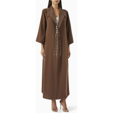 Beige Collection Konforlu Kullanım Içi Tasarlanmış Metal Göz Detaylı Abaya ve Sheila Modelleri