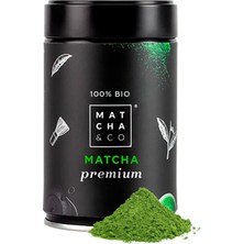 Matcha & Co Organik Seremoni Kalite Matcha Çayı 80 G Japon Yeşil Çay TOZU,%100 Organik Premium Matcha Çayı