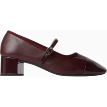 Repetto Georgiana 45 Mary Jane Deri Topuklu Ayakkabı, 45MM Blok Topuk, El Işçiliği Şık Tasarım