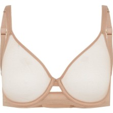 Agent Provocateur Lucky Bra Noisette Şeffaf Tül, Kalıp Sütyen, Konforlu ve Şık Günlük Kullanım