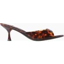Jeffrey Campbell Spy Kid 60 Leopar Desenli, Saten Açık Burun Kadın Mules