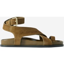 A Emery Jalen Süet Sandalet, Hazel Suede Army Yeşili