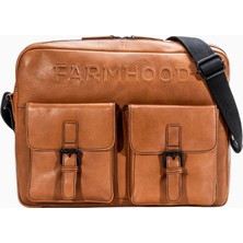 Farmhood Memphis Deri Messenger Evrak Çantası, 38 Cm, Dizüstü Bilgisayar Bölmeli, Lüks