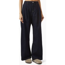 EB Denim Lacivert Kendall Pileli Boru Paça Jean - Denim Kumaş ile Şık ve Rahat Tasarım