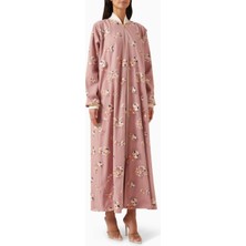 Elna Line Çiçek Desenli Fermuarlı Abaya Modeli ile Şıklığınızı Yükseltin
