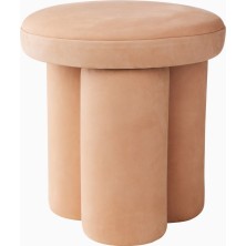 101 Copenhagen Big Foot Bej Nubuk Deri Tabure, Minimalist Modern Tasarım