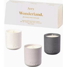 Aery Wonderland 3’lü Kokulu Mum Hediye Seti 105G, Soya ve Vegan