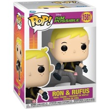 Funko Pop! Disney: Kim Possible, Ron Stoppable With Rufus,9,5 cm Koleksiyonluk Vinil Figür
