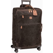 Bric's Milano Brıc's Life Trolley 71 cm Oliva Deri Detaylı, Wildleder Görünümlü Yumuşak Kabuklu Valiz