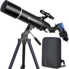 Eaconn 80MM Astronomi Teleskobu, Seyahat Tipi Refraktör, Yetişkin ve Yeni Başlayanlara Uygun