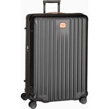 Bric's Milano Brıc's Capri 78 cm Deri Detaylı Lüks Trolley Valiz Geniş Hacimli ve Şık Seyahat Deneyimi