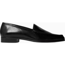 Jude Gomper Loafers, Siyah Deri, Kapalı Yuvarlak Burun, El Işçiliği, Portekiz Yapımı