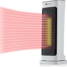 Puremate Seramik Kule Fanlı Isıtıcı, 2 Isı Ayarlı 2000W Taşınabilir Elektrikli Isıtıcı