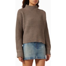 Good American Oversize Mockneck Triko, Modern Rahat-Şık Kadın Kazak