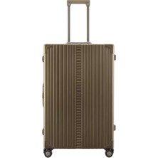 Aleon 4 Tekerlekli Lüks Alüminyum Valiz,77 cm Bronz Bavul