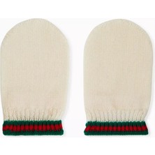 Gucci Çocuk Yün Eldiven, Web Şeritli & Örgü Tasarım