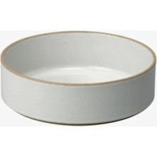 Hasami Porcelain Japon Tasarımı Parlak Gri Seramik Kase 18.5 cm Çaplı