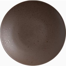 Crate & Barrel Craft Espresso Stoneware Coupe Yemek Tabağı, Şık ve Dayanıklı, Tekli