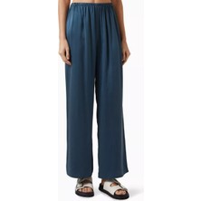 Asceno Austin Ipek Charmeuse Pantolon Aegean Blue Rahat ve Şık