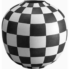 L'objet Large Damier Porselen Vazo