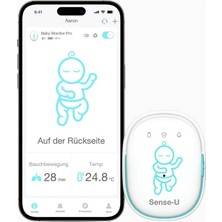 Sense-U Akıllı Bebek Telsizi Karın Hareketi, Uyku Pozisyonu ve Sıcaklık Takibi